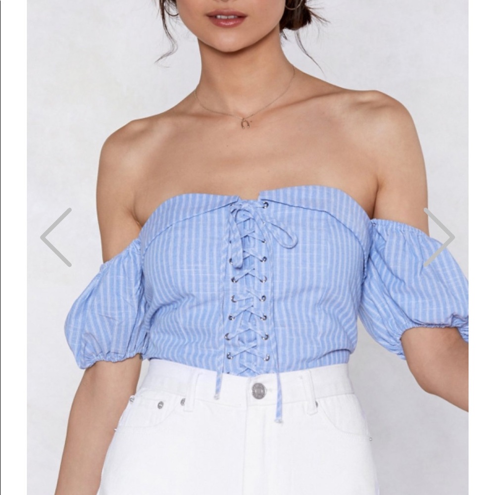 Nasty Gal Off Shoulder Crop Top